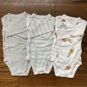 Organic Kimono Onesies, 3M